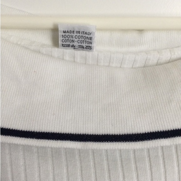 3/4 sleeves stretchable white sweater - Picture 2 of 2